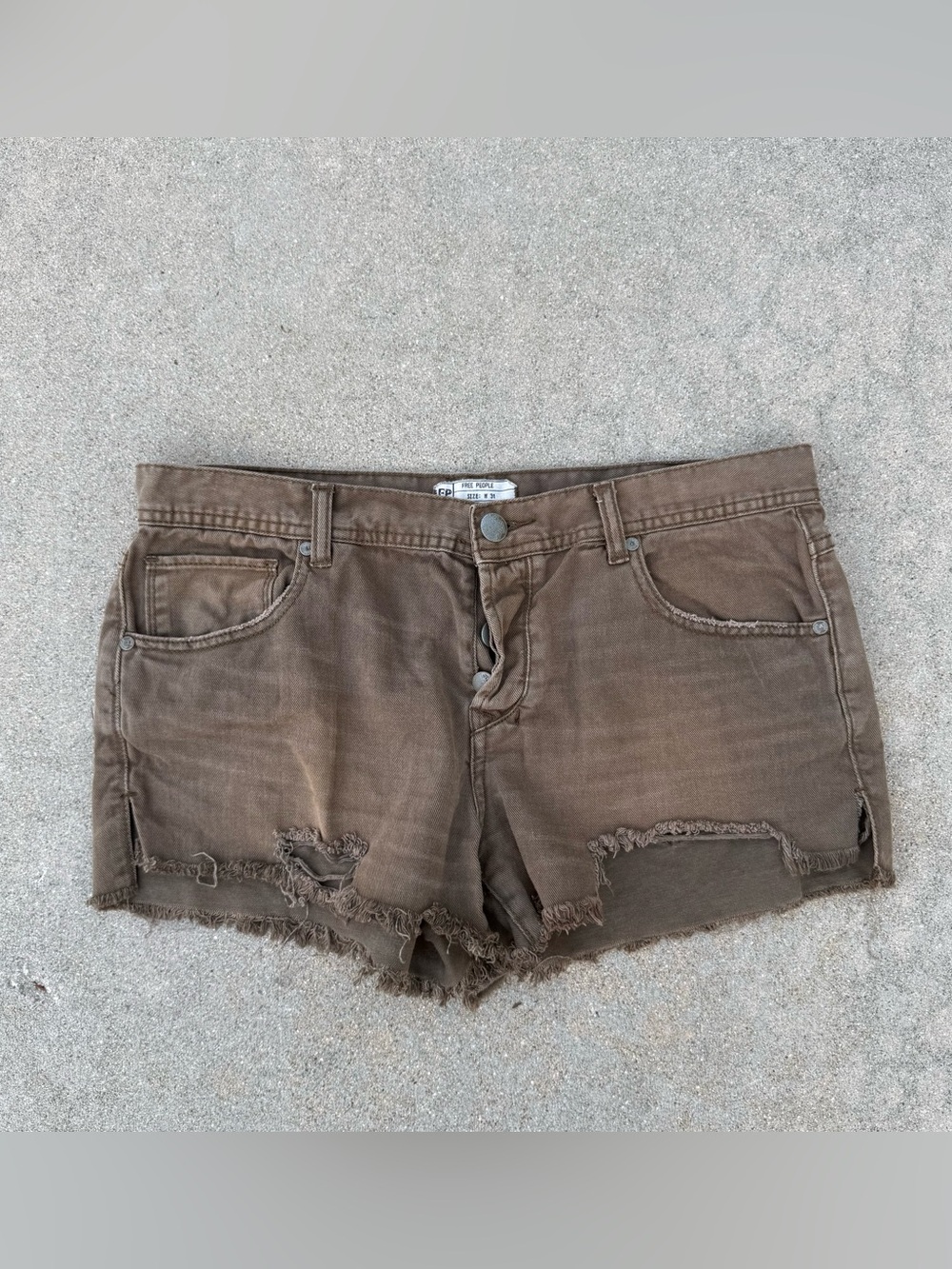 Free People Shorts raw hem size 31